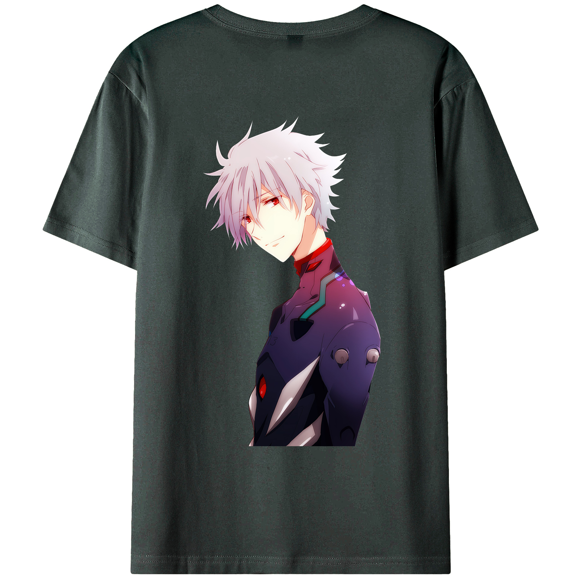 （画像用） EVA 新世紀エヴァンゲリオン 綿100％ メンズ半袖Tシャツ（バックプリント） 通気性